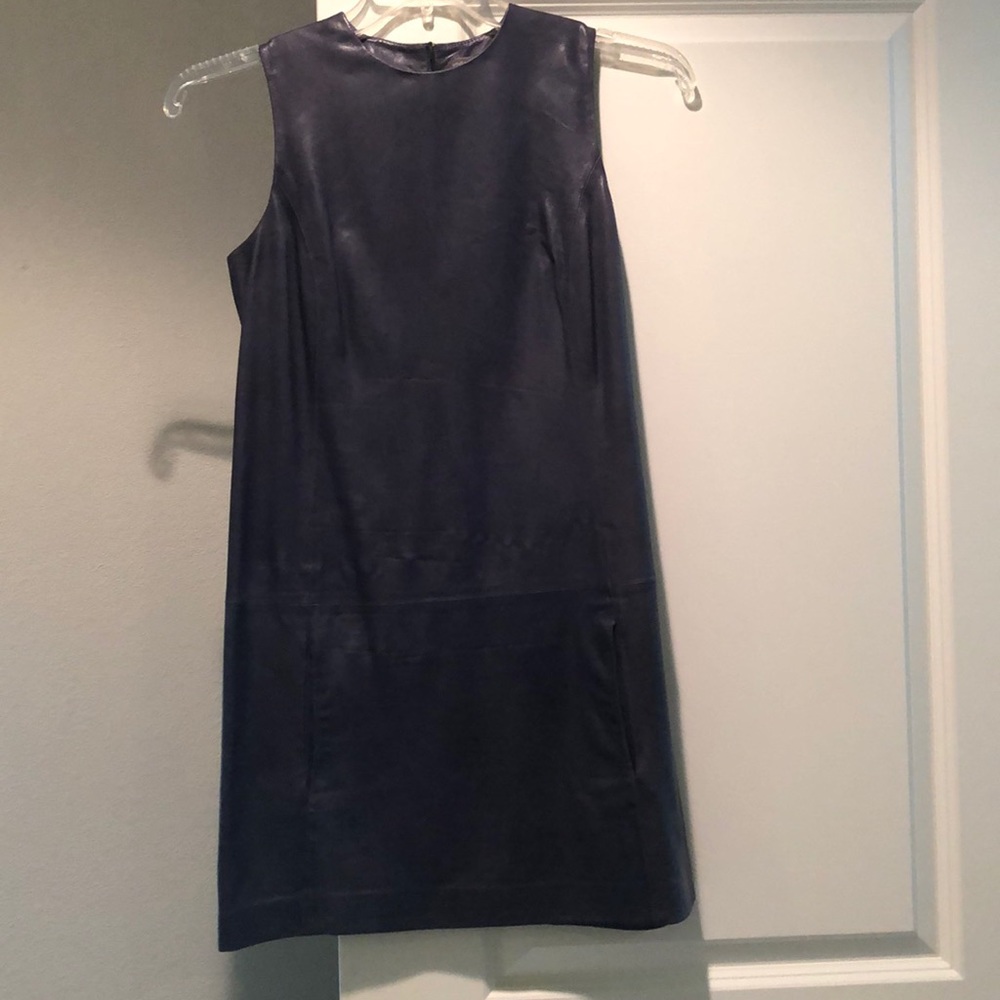 Vince leather shift dress